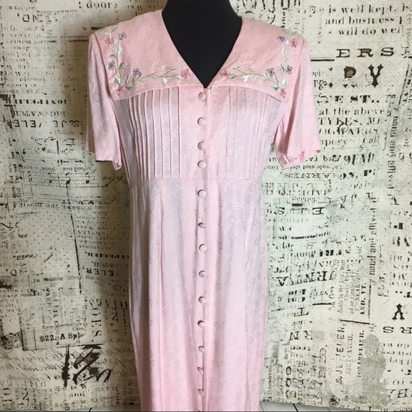 Vintage Karin Stevens Cottage core Dress modest - Picture 5 of 9